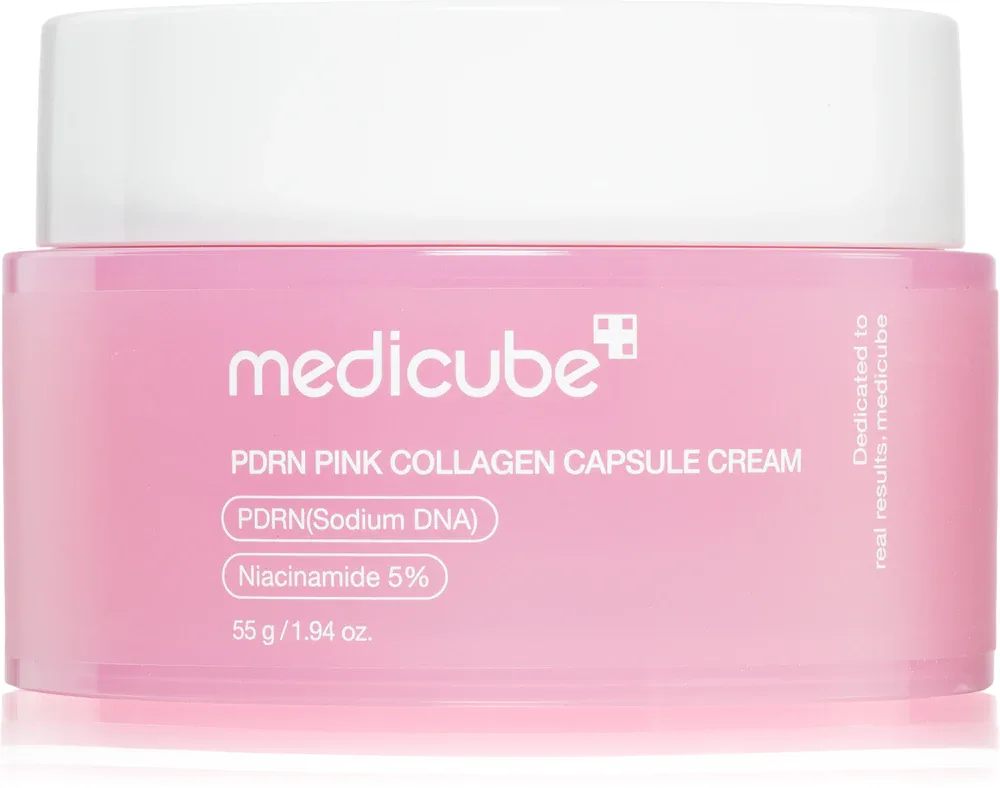 medicube PDRN Pink Collagen Capsule Cream - Увлажняющий крем для лица с укрепляющим эффектом, 55 г