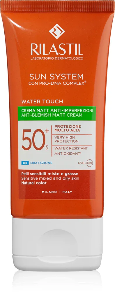 Солнцезащитная эмульсия для лица Rilastil Sun System Water Touch, для жирной кожи, 50 мл