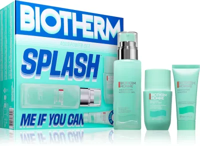 Набор косметики Biotherm Homme Aquapower Advanced Gel мужской, подарочный, с гелем для лица и антиперспирантом