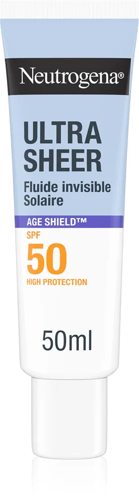 Солнцезащитный флюид для лица Neutrogena Ultra Sheer Age Shield SPF 50, с ниацинамидом, 50 мл