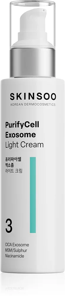 Лёгкий крем для лица SKINSOO PurifyCell Exosome Light Cream, регулирует себум, с ниацинамидом, 120 мл