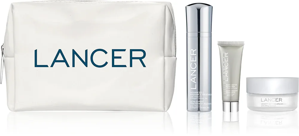 Набор косметики для лица LANCER GRAVITY DEFYING Set подарочный, с мини-версиями средств, 1 шт