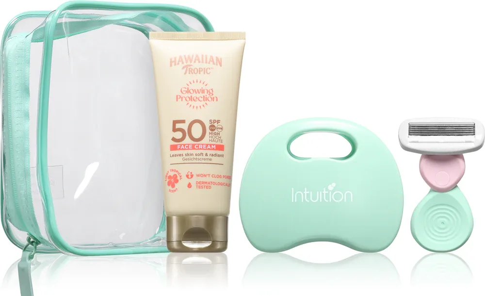 Набор косметики Hawaiian Tropic x Wilkinson Sword Essential Giftset с кремом SPF 50 и бритвой, дорожный, 2 шт