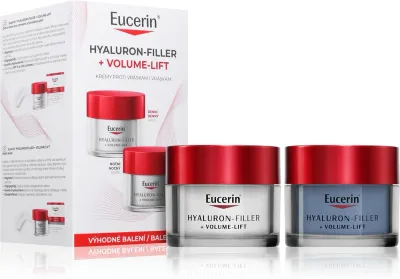 Набор для ухода за лицом Eucerin Hyaluron-Filler + Volume-Lift дневной и ночной кремы, 2 × 50 мл