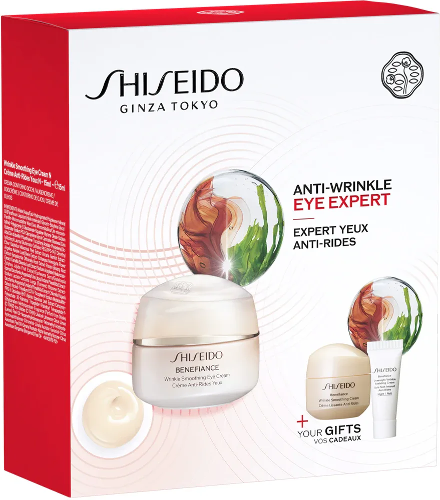 Набор для ухода за кожей вокруг глаз Shiseido Benefiance Eye Care Set против морщин, три предмета