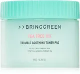 Пэды для лица BRINGGREEN Tea Tree Cica Trouble Soothing Toner Pad тонизирующие, смягчающие, 90 шт — фото 1