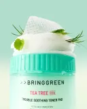 Пэды для лица BRINGGREEN Tea Tree Cica Trouble Soothing Toner Pad тонизирующие, смягчающие, 90 шт — фото 2
