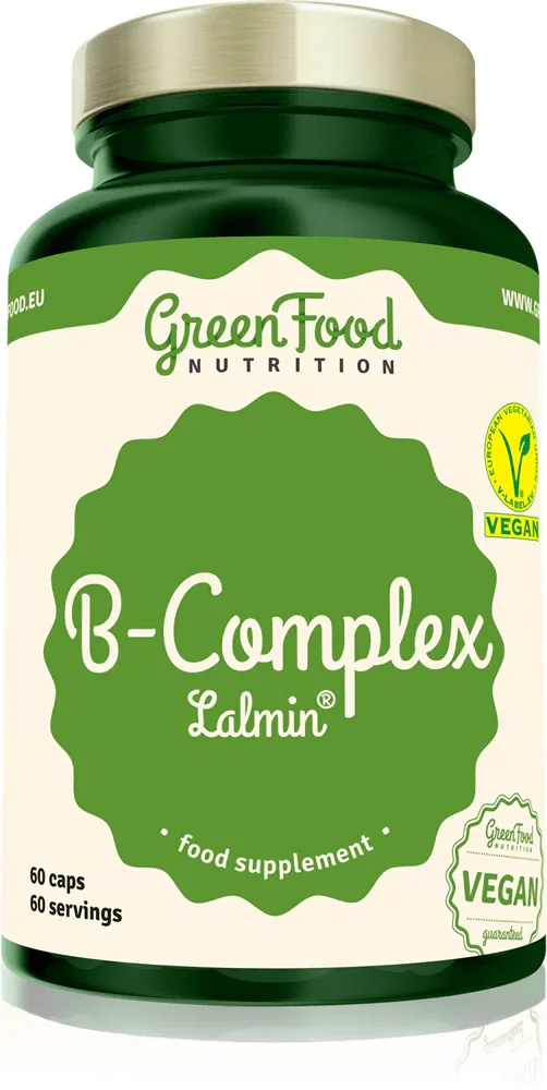 Комплекс витаминов группы B GreenFood Nutrition B-Complex Lalmin на основе дрожжей, в растительных капсулах, 60 капсул