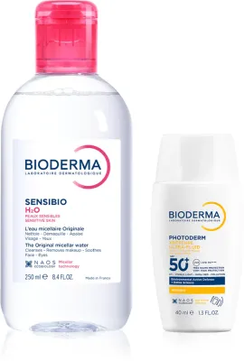 Набор для лица Bioderma Photoderm Sensitive Summer Set мицеллярная вода и солнцезащитный флюид, 1 шт dla cery wrażliwej