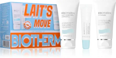 Набор косметики Biotherm Lait Corporel L'Original подарочный, с молочком для тела, кремом для рук и бальзамом для губ