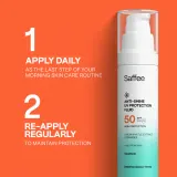 Флюид солнцезащитный Saffee ClearDerm Anti-shine UV Protection Fluid SPF 50 матирующий, для жирной кожи, 50 мл SPF 50 — фото 6