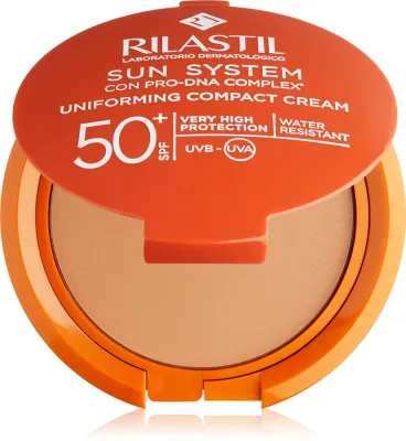 Компактный тональный крем Rilastil Sun System, SPF 50+, высокое укрытие, 10 г, оттенок Gold