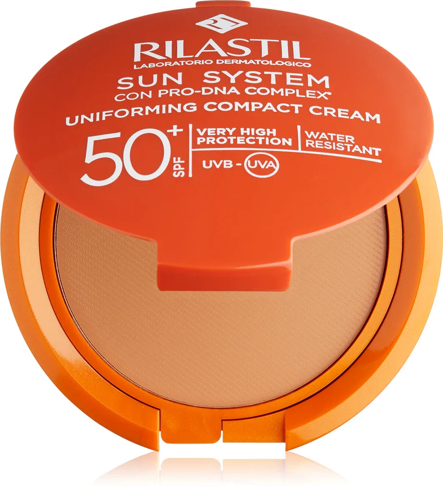 Компактный тональный крем Rilastil Sun System, SPF 50+, высокое укрытие, 10 г, оттенок Bronze