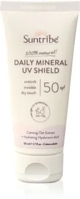 Крем солнцезащитный для лица Suntribe Daily Mineral UV Shield минеральный, для ежедневного применения, 50 мл