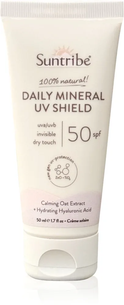 Крем солнцезащитный для лица Suntribe Daily Mineral UV Shield минеральный, для ежедневного применения, 50 мл
