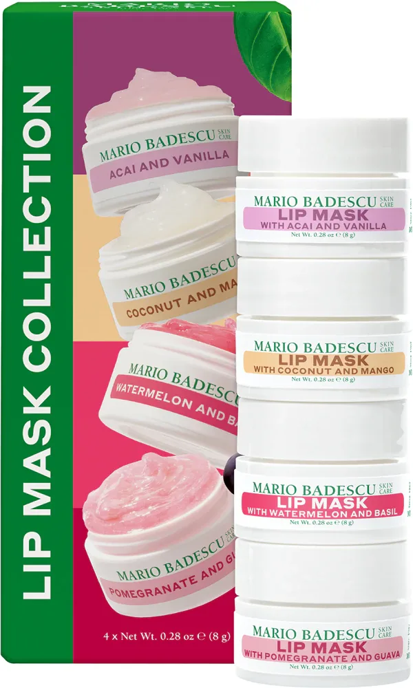 Набор масок для губ Mario Badescu Lip Mask Collection увлажняющие, подарочный, 4 × 8 мл