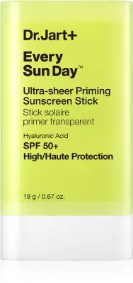 Стик солнцезащитный для лица Dr. Jart+ Every Sun Day Ultra-Sheer Priming Sunscreen Stick SPF50, для любого типа кожи, 19 г