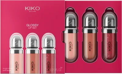 Набор косметики KIKO Milano Glossy Lip Set подарочный, с блесками для губ