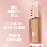 MAYBELLINE NEW YORK Lifter Plump & Glow - Тональное средство Maybelline Lifter Plump Glow флюид, среднее покрытие, 30 мл, 30 мл, оттенок 118 — фото 3