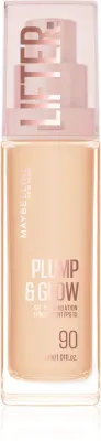 MAYBELLINE NEW YORK Lifter Plump & Glow - Тональное средство Maybelline Lifter Plump Glow флюид, среднее покрытие, 30 мл, 30 мл, оттенок 90