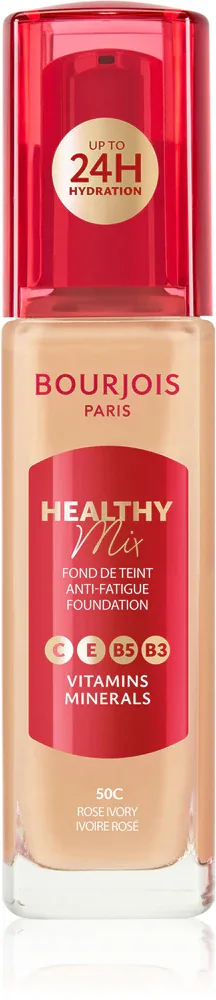 Тональный флюид Bourjois Healthy Mix увлажняющий, среднего покрытия, 30 мл, оттенок 50C Rose Ivory