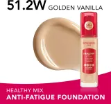 Тональный флюид Bourjois Healthy Mix увлажняющий, среднего покрытия, 30 мл, оттенок 51.2W Golden Vanilla — фото 2