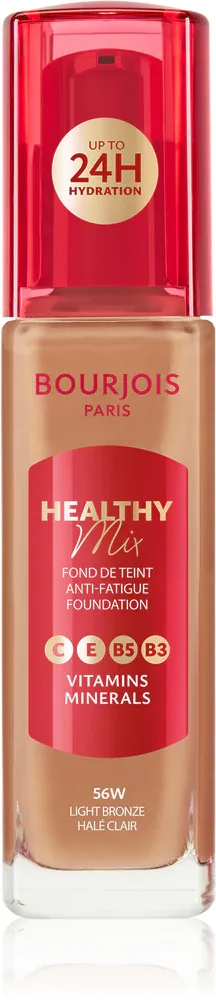 Тональный флюид Bourjois Healthy Mix увлажняющий, среднего покрытия, 30 мл, оттенок 56W Light Bronze