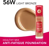 Тональный флюид Bourjois Healthy Mix увлажняющий, среднего покрытия, 30 мл, оттенок 56W Light Bronze — фото 2