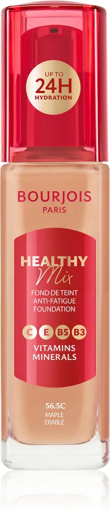 Тональный флюид Bourjois Healthy Mix увлажняющий, среднего покрытия, 30 мл, оттенок 56.5C Maple