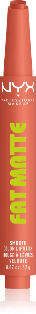Матовая помада для губ NYX Professional Makeup Fat Matte кремовая текстура, стойкая, насыщенный цвет, 2 г, оттенок Cashmere Cutie