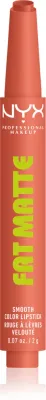 Матовая помада для губ NYX Professional Makeup Fat Matte кремовая текстура, стойкая, насыщенный цвет, 2 г, оттенок Cashmere Cutie