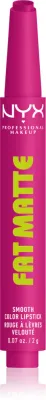 Матовая помада для губ NYX Professional Makeup Fat Matte кремовая текстура, стойкая, насыщенный цвет, 2 г, оттенок Fluffy Fuchsia