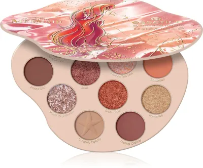 Палетка теней для век essence Disney The Little Mermaid матовые и мерцающие оттенки, с зеркальцем, 8,8 г