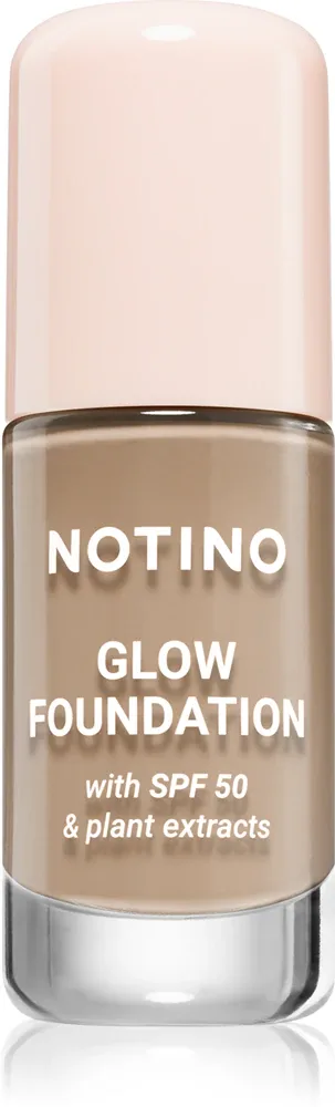 Тональное средство Notino Foundation Glow foundation with SPF 50 Plant Extracts, среднее покрытие, 30 мл, оттенок 03 Light Warm