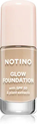 Тональное средство Notino Foundation Glow foundation with SPF 50 Plant Extracts, среднее покрытие, 30 мл, оттенок 01 Light Warm