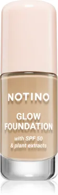 Тональное средство Notino Foundation Glow foundation with SPF 50 Plant Extracts, среднее покрытие, 30 мл, оттенок 02 Light Warm