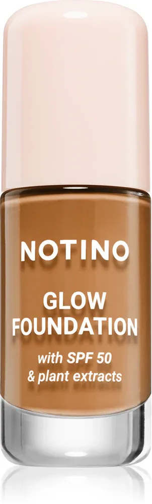 Тональное средство Notino Foundation Glow foundation with SPF 50 Plant Extracts, среднее покрытие, 30 мл, оттенок 01 Medium Deep Warm