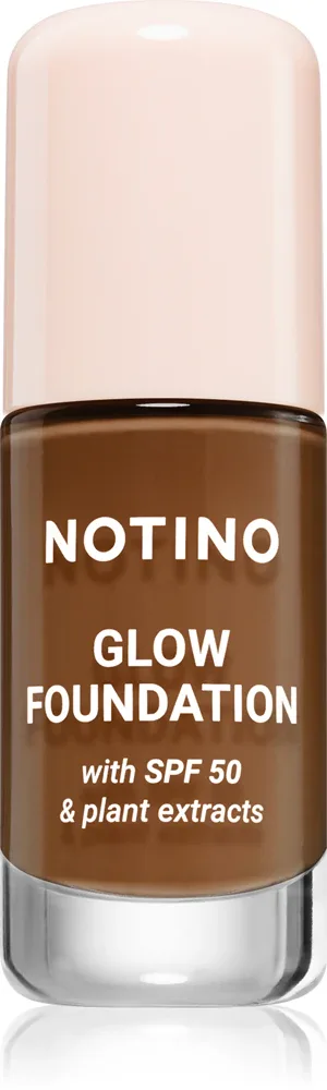 Тональное средство Notino Foundation Glow foundation with SPF 50 Plant Extracts, среднее покрытие, 30 мл, оттенок 02 Deep Warm