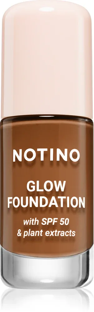 Тональное средство Notino Foundation Glow foundation with SPF 50 Plant Extracts, среднее покрытие, 30 мл, оттенок 01 Deep Neutral
