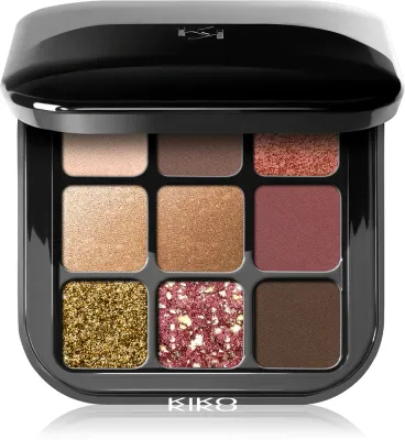 Палетка теней для век KIKO Milano Glamour Multi Finish с матовым и блестящим эффектом, сочетающиеся оттенки, 2,5 г, оттенок 03 Wine Notes