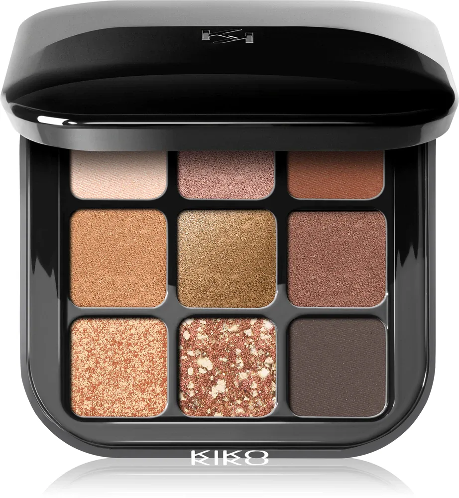 Палетка теней для век KIKO Milano Glamour Multi Finish с матовым и блестящим эффектом, сочетающиеся оттенки, 2,5 г, оттенок 02 Sunset Vibes