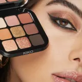 Палетка теней для век KIKO Milano Glamour Multi Finish с матовым и блестящим эффектом, сочетающиеся оттенки, 2,5 г, оттенок 02 Sunset Vibes — фото 3