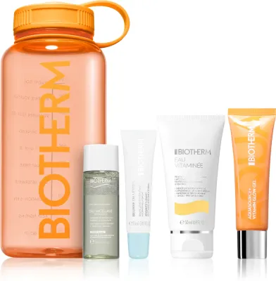 Набор косметики Biotherm Aquasource Vitamin Glow Gel подарочный, с гелем для лица, бальзамом для губ и молочком для тела