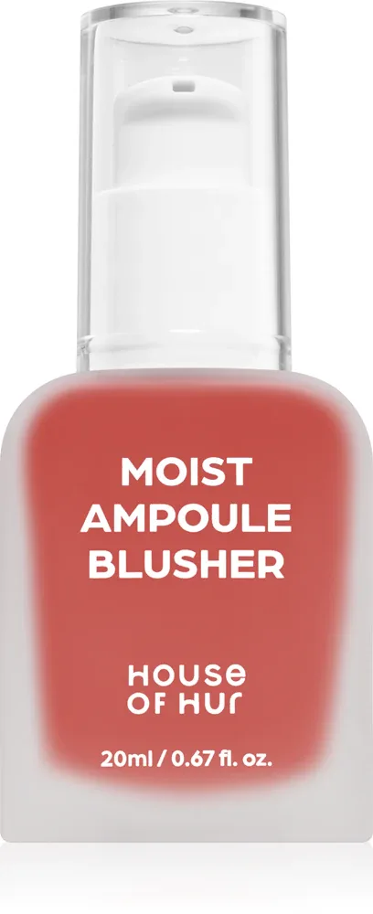 Румяна жидкие House of Hur Moist Ampoule Blusher увлажняющие, стойкие, 20 мл, оттенок 05 Peach Coral