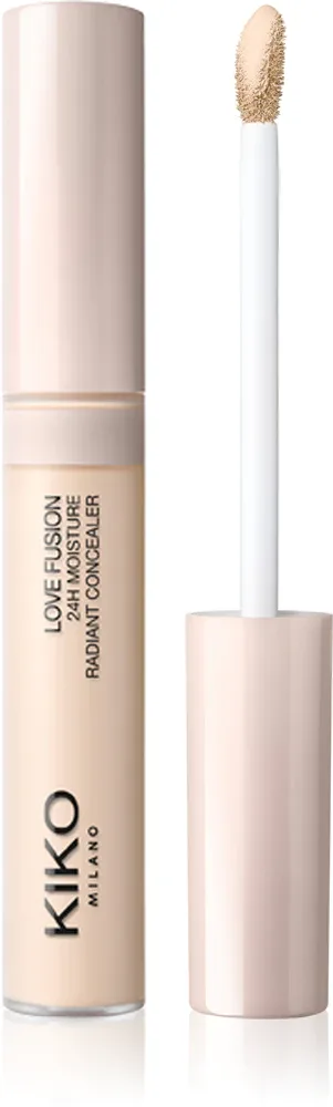 Консилер KIKO Milano Love Fusion 24H Moisture Radiant Concealer среднего покрытия, длительного действия, 8 мл, оттенок 01 Chantilly