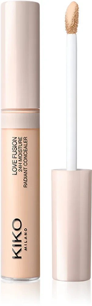 Консилер KIKO Milano Love Fusion 24H Moisture Radiant Concealer среднего покрытия, длительного действия, 8 мл, оттенок 04 Light Beige