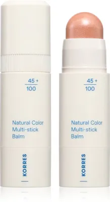 Стик для губ и щёк Korres Natural Color Multi-Stick Balm многофункциональный, с эффектом сияния, 4,5 г, оттенок Glass Peach