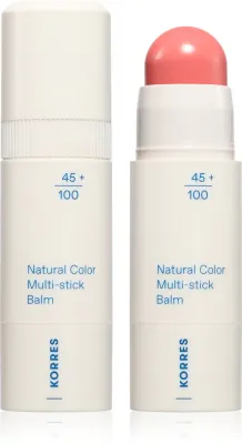 Стик для губ и щёк Korres Natural Color Multi-Stick Balm многофункциональный, с эффектом сияния, 4,5 г, оттенок Petal Pink