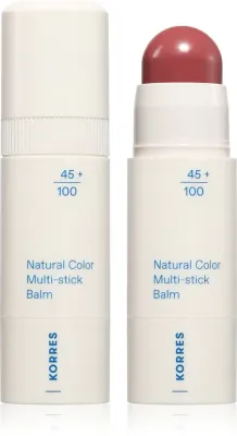 Стик для губ и щёк Korres Natural Color Multi-Stick Balm многофункциональный, с эффектом сияния, 4,5 г, оттенок Vintage Rose