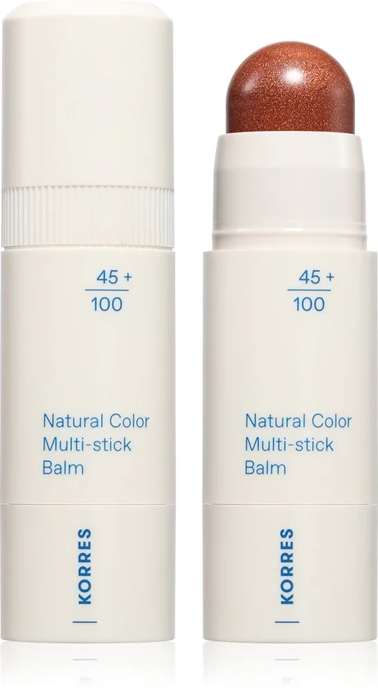 Стик для губ и щёк Korres Natural Color Multi-Stick Balm многофункциональный, с эффектом сияния, 4,5 г, оттенок Aegean Bronze - Healthy Glow